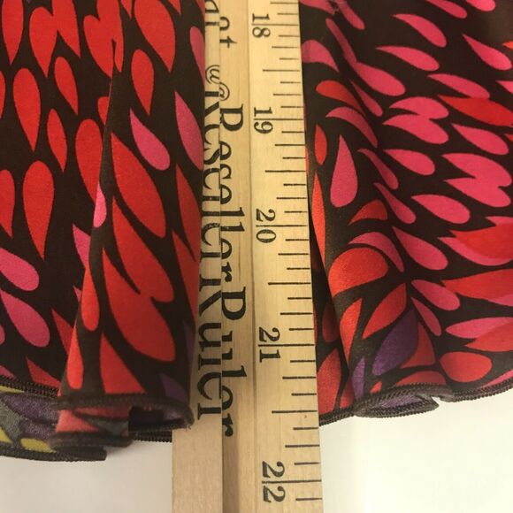 Trina Turk Skirt Womens 4 Multicolor Silk Spandex Abstract Floral Circle Skater - Picture 9 of 9